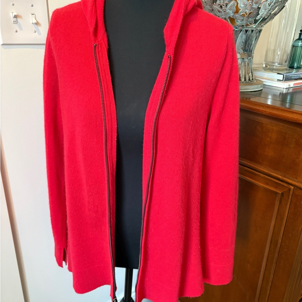 Neiman Marcus Vibrant Red Cardigan